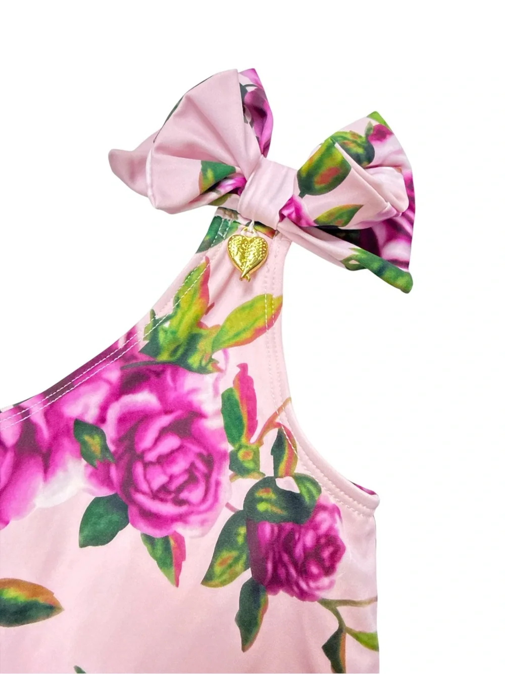 Angel's Face Girls Floral Ruffle One-Piece Swimsuit Sz 6-7